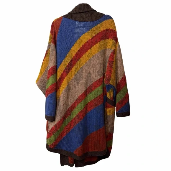 Vintage Made in England Wool Blend Knit Long Cardigan - Picture 4 of 5